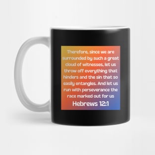 Bible Verse Hebrews 12:1 Mug